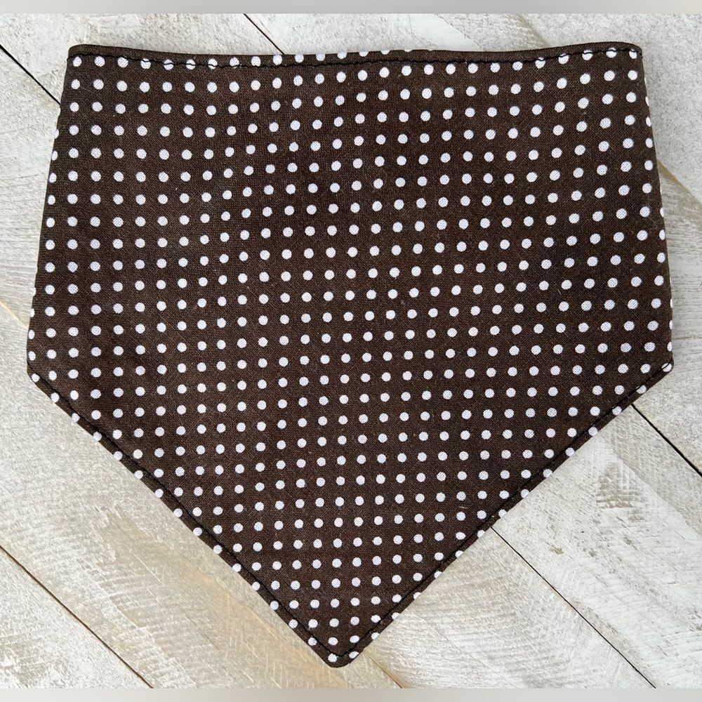 Brown polka dot bandana size small